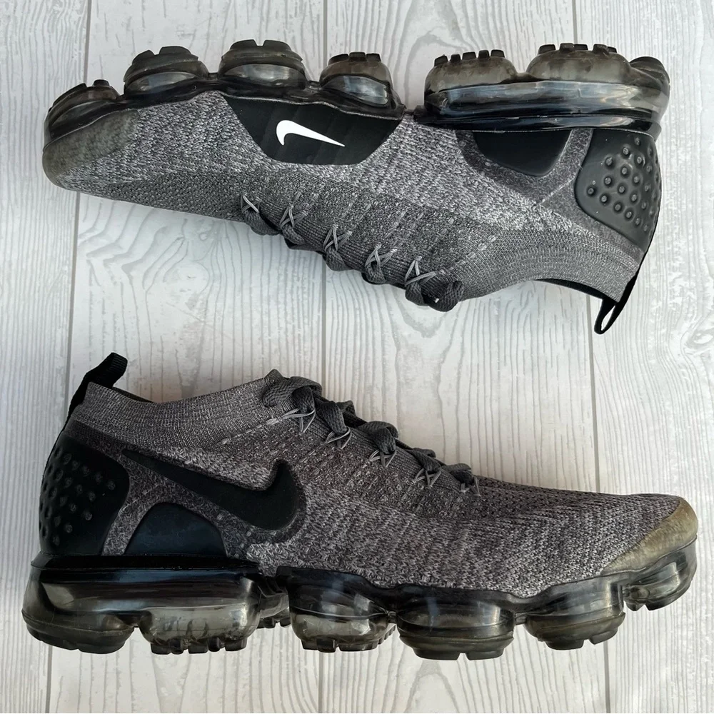 Nike Air VaporMax 2.0 Flyknit Wolf Gray Running Shoes Sneakers Men’s Size 9.5